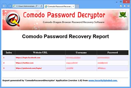 ComodoPasswordDecryptor 